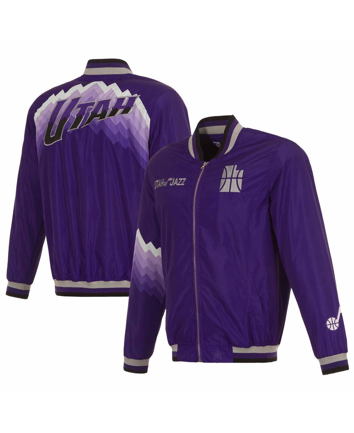 Mens JH Design Purple Utah Jazz 2023/24 City Edition Nylon Full-Zip Bomber Jacket Product Image