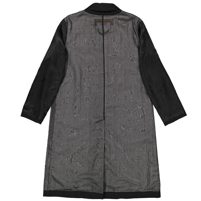 Men's Panelled Cotton Gabardine Car Coat In Black Product Image