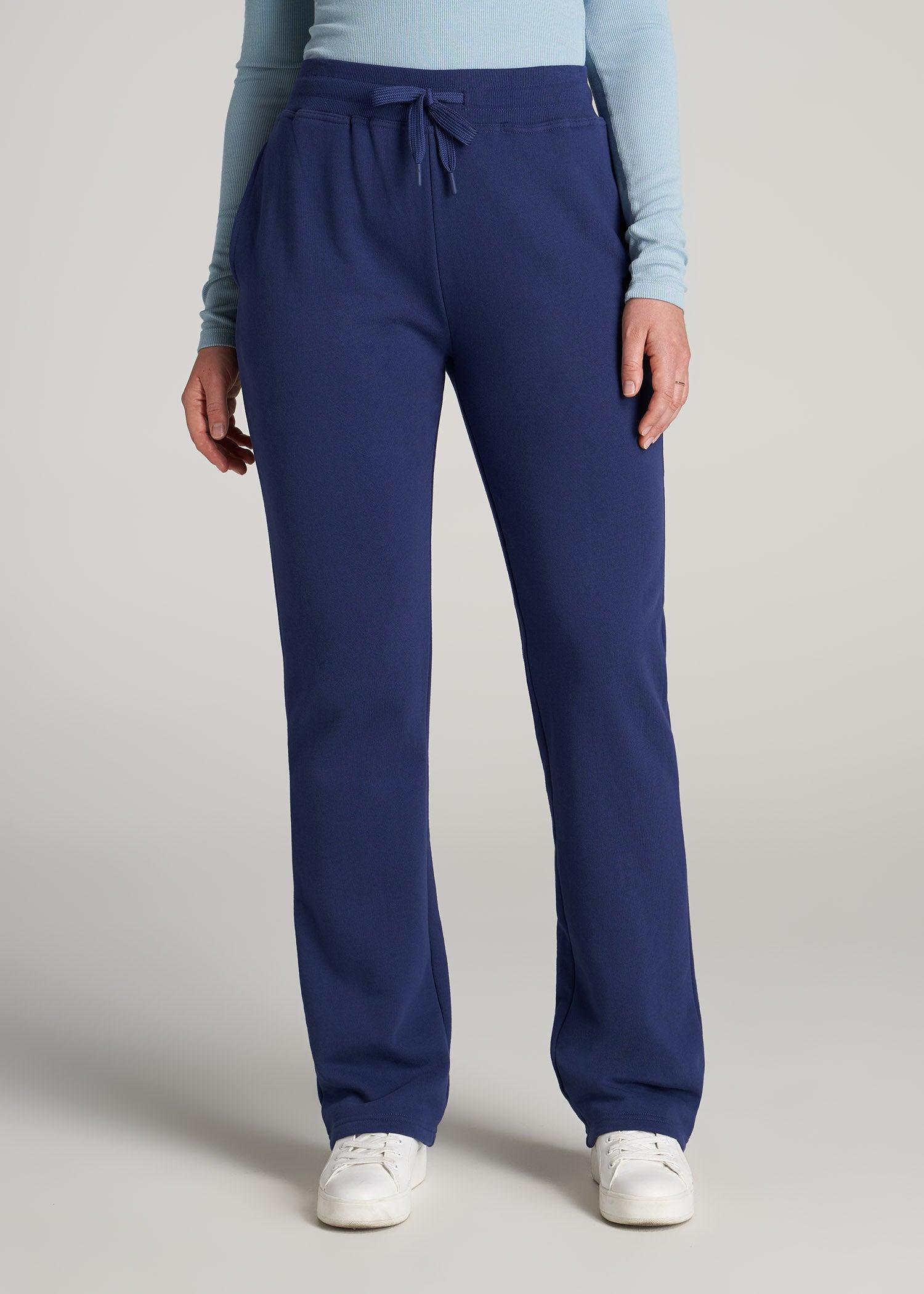 Wearever Fleece Open-Bottom Sweatpants for Tall Women in Midnight Blue Product Image