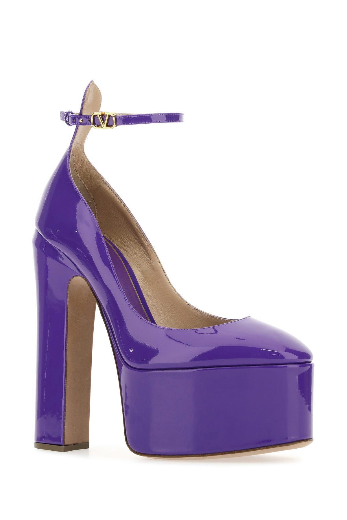 Tan-go Leather Pumps In Purple Product Image