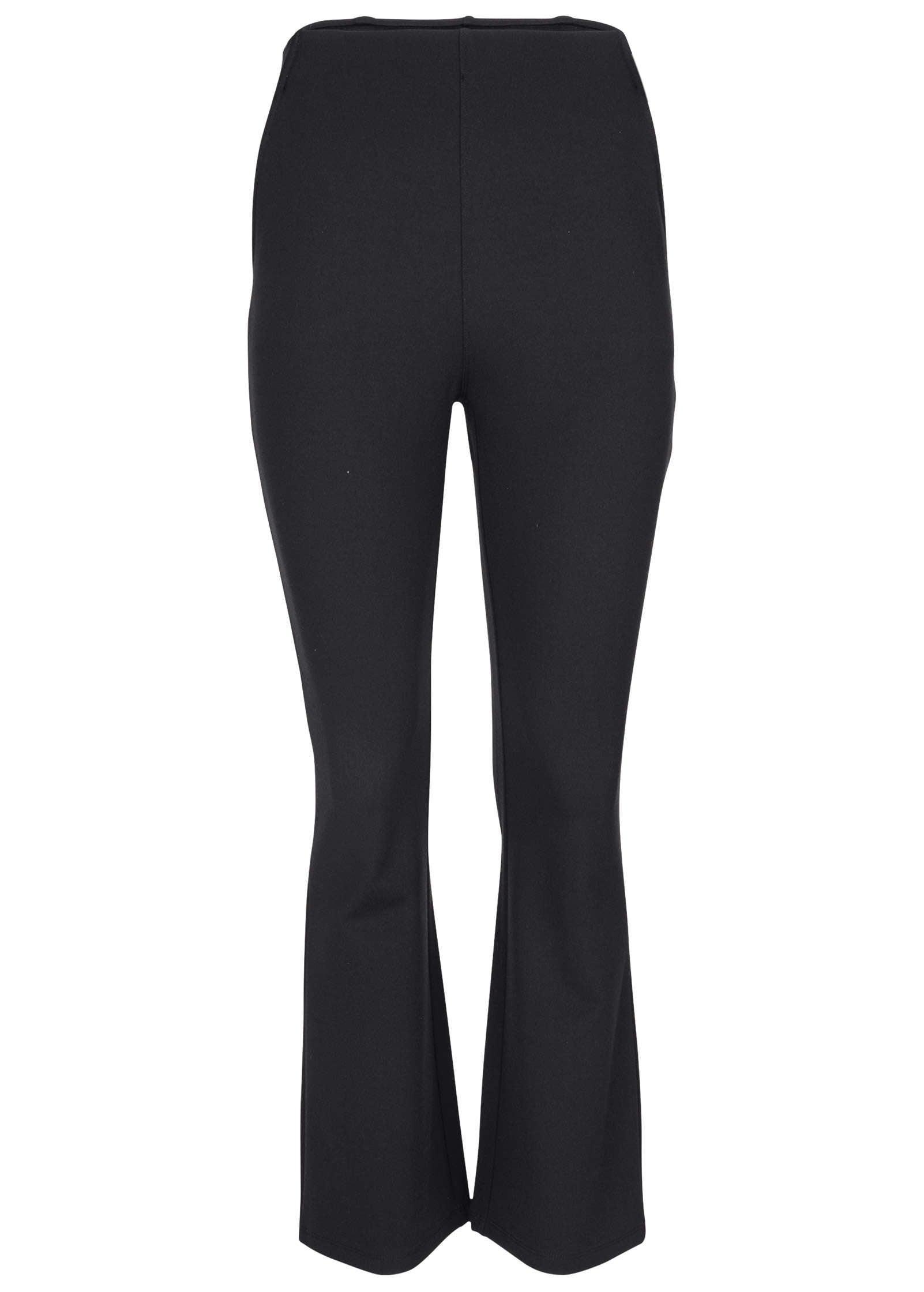 Smoothing Ponte Kick Flare Pants - Black Product Image