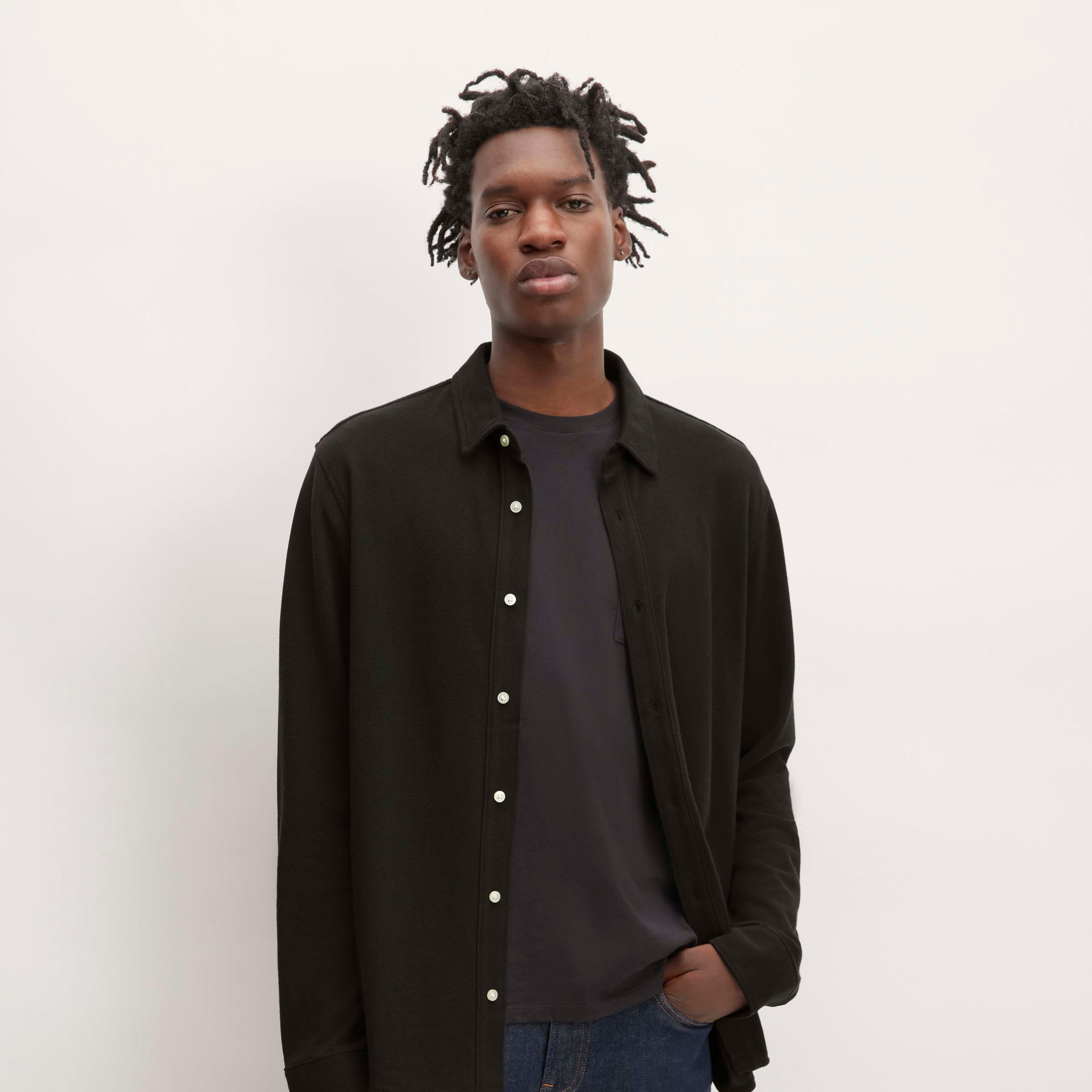 Mens Long-Sleeve Pique Shirt by Everlane Product Image