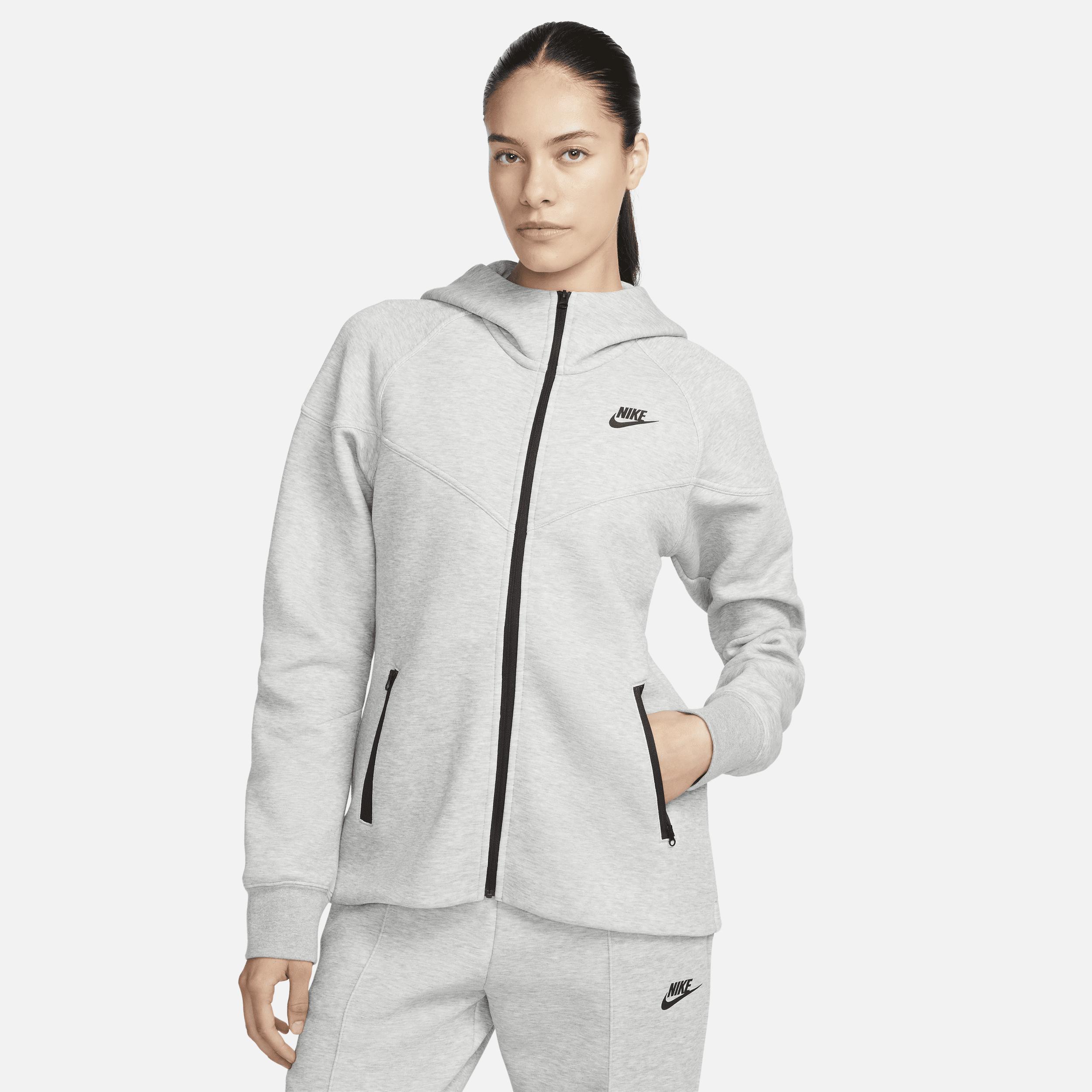 Nike Womens Nike NSW Tech Fleece WR Full-Zip Hoodie - Womens Grey/Black Product Image