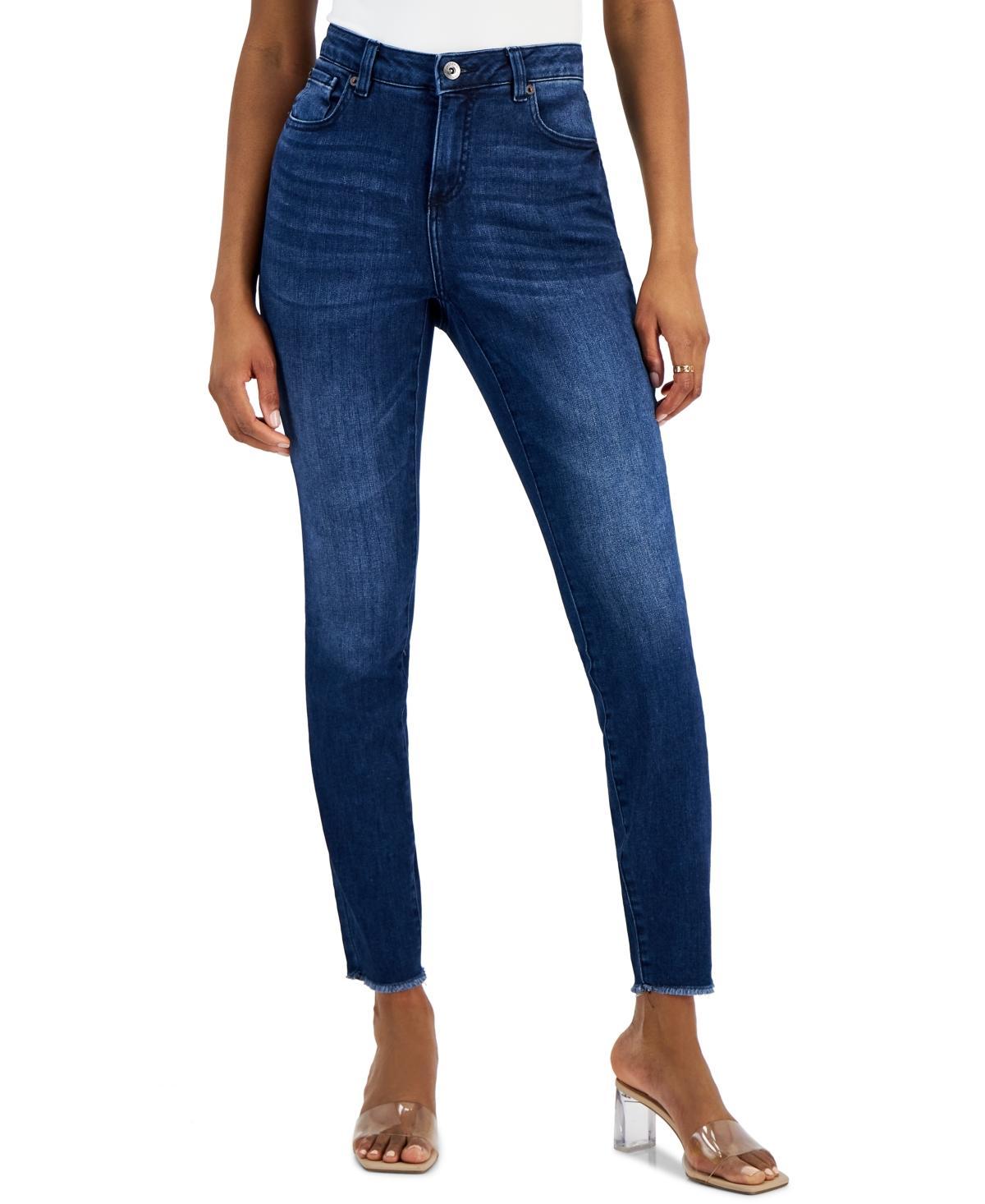 I.n.c. International Concepts Womens Curvy Frayed-Hem Skinny Jeans, Created for Macys Product Image