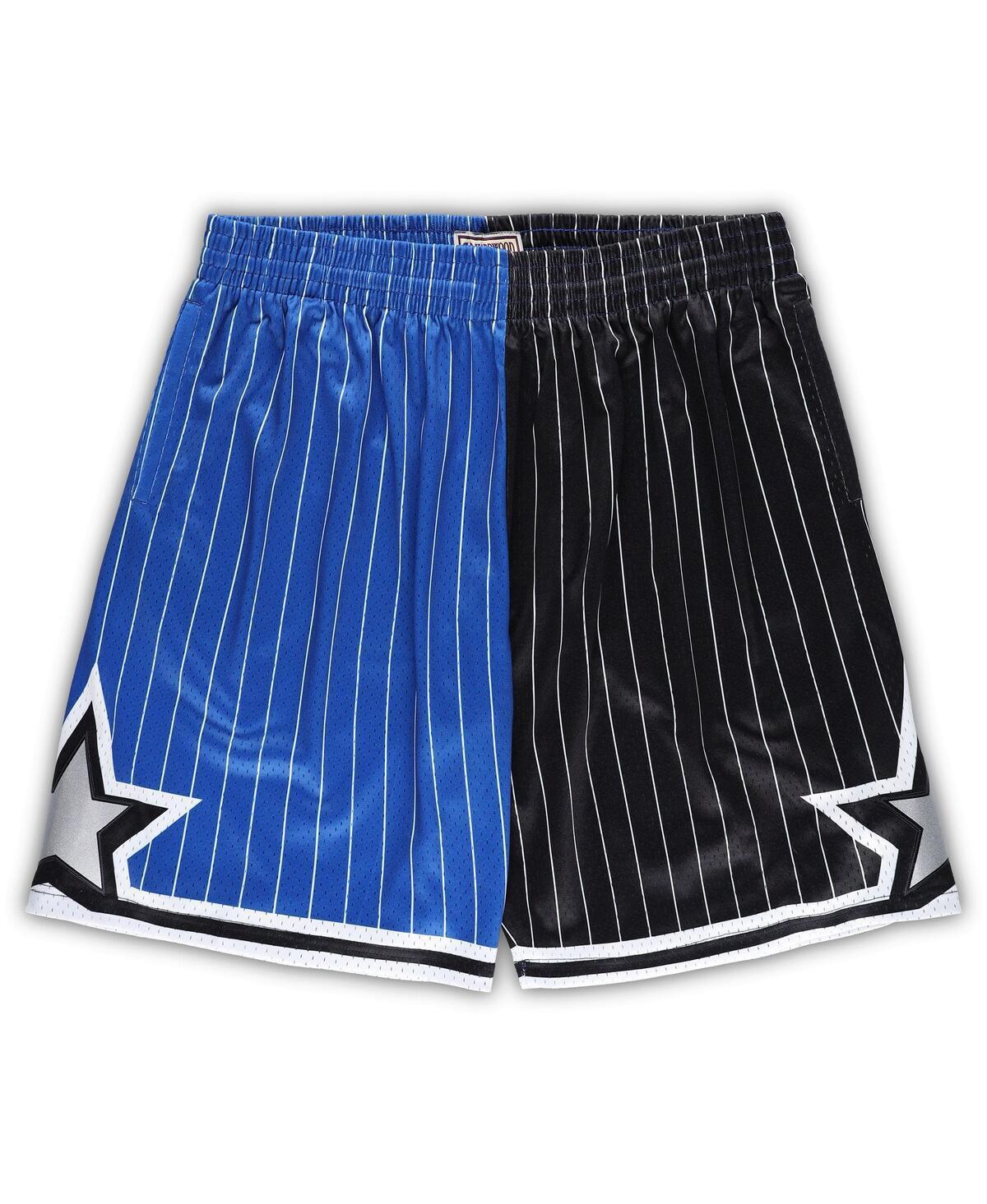 Mens Mitchell & Ness Blue/Black Orlando Magic Big & Tall Hardwood Classics Split Swingman Shorts Product Image