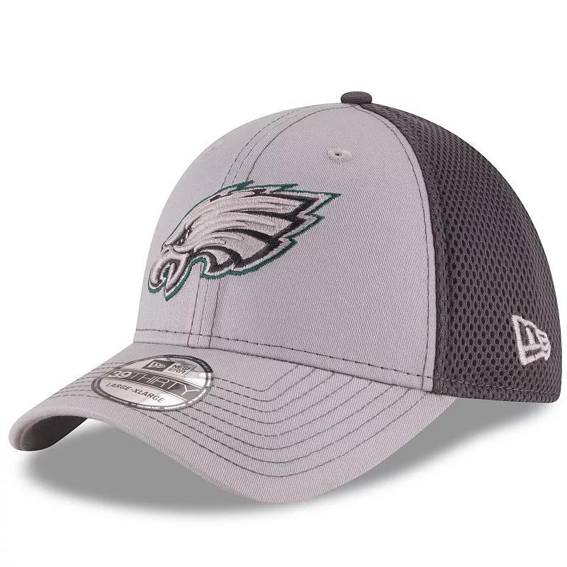 Mens New Era Gray/Graphite Philadelphia Eagles Grayed Out Neo 2 39THIRTY Flex Hat Product Image