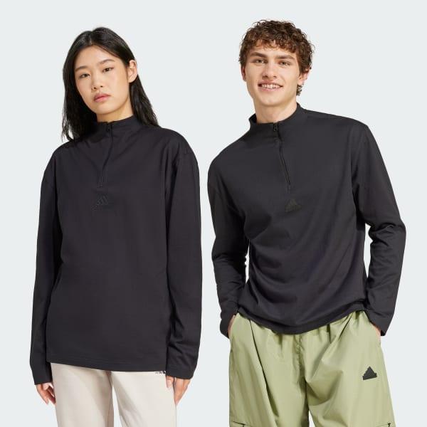 adiClub Long Sleeve Zip Jersey Product Image