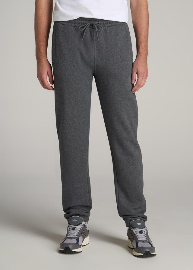 Wearever Fleece Elastic-Bottom Sweatpants for Tall Men in Charcoal Mix Male Product Image