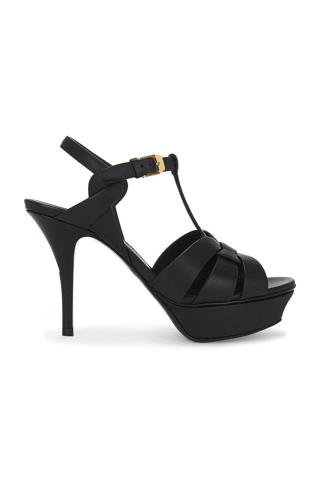 Saint Laurent Tribute Platform Sandal in Black Product Image