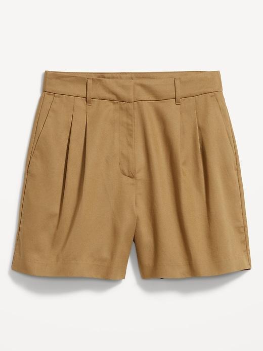 Extra High-Waisted Taylor Trouser Shorts -- 5-inch inseam Product Image