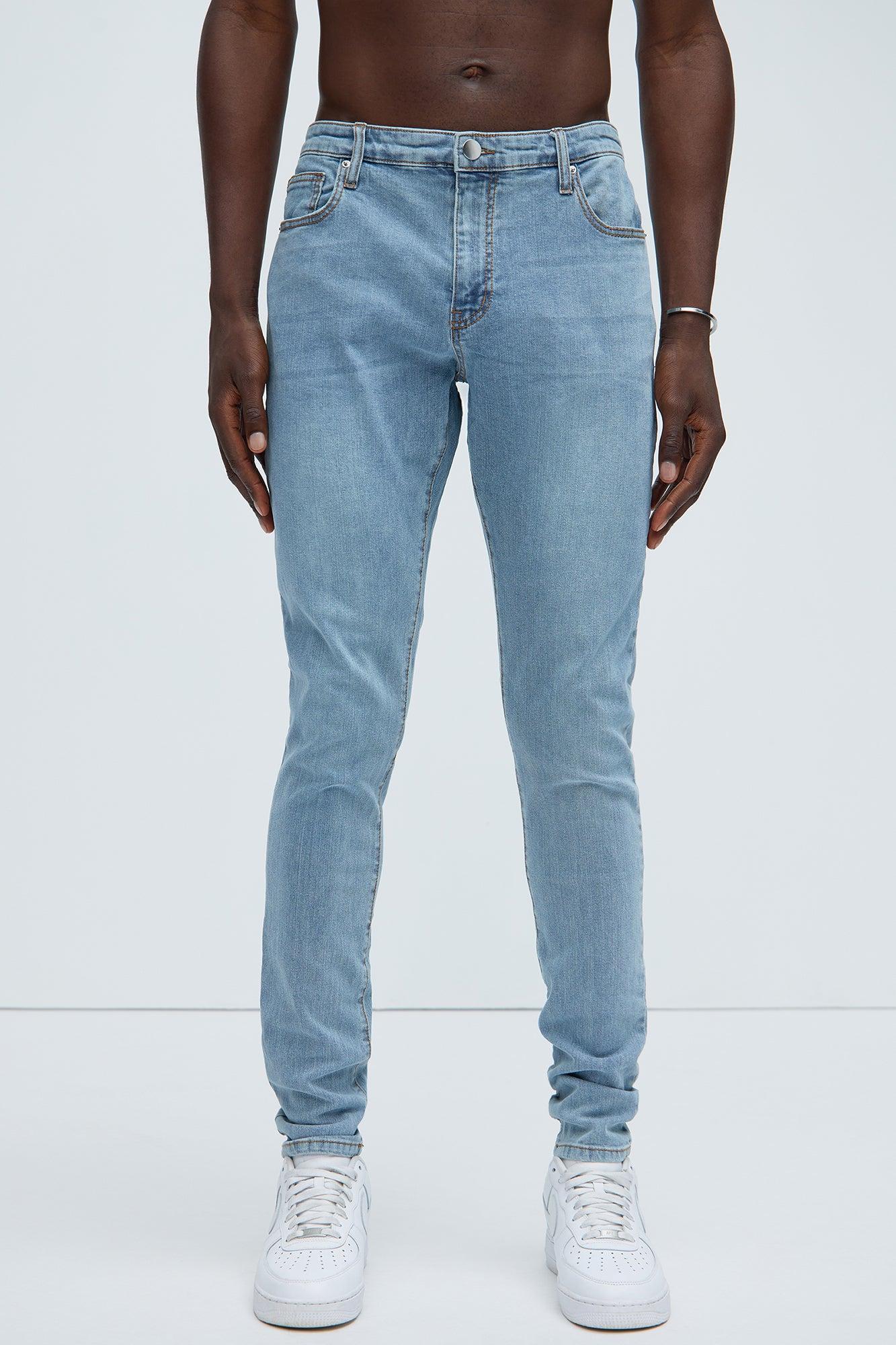 Cornell Stacked Skinny Jeans - Blue Wash Product Image