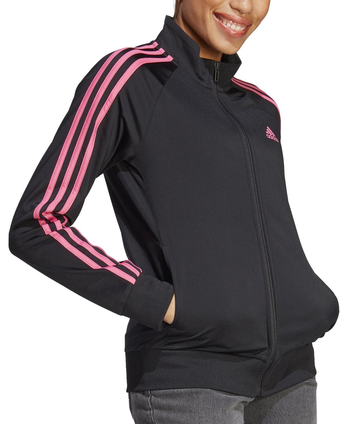 adidas 3-Stripes Track Top Tricot (Shadow Red/White) Women's Clothing Product Image