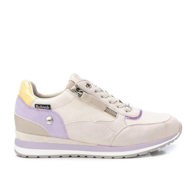 Xti Womens Casual Sneakers With Multicolor Accent - Beige Product Image