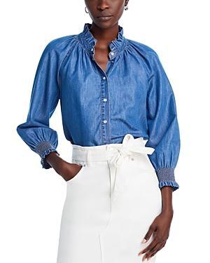 Womens Calisto Gathered Denim Shirt Product Image