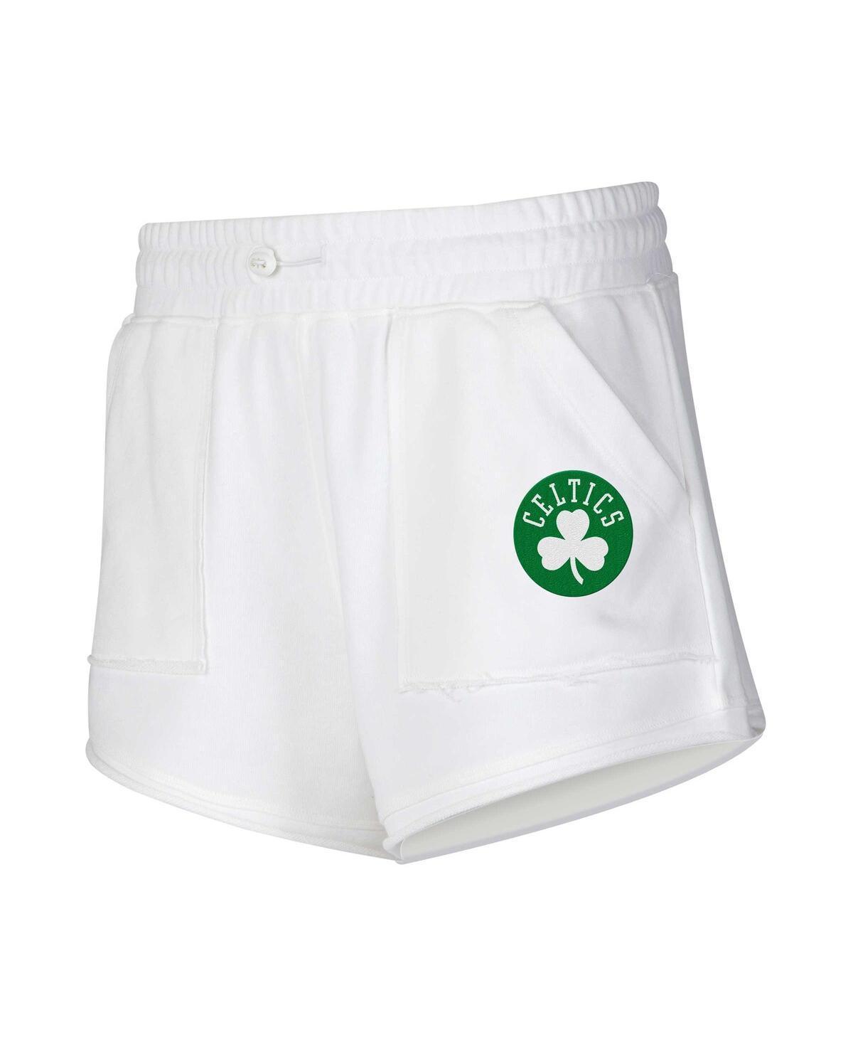 Womens Concepts Sport White Boston Celtics Sunray Shorts Product Image