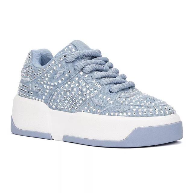 Olivia Miller Lunar Rays Womens Low Top Sneakers Blue Product Image