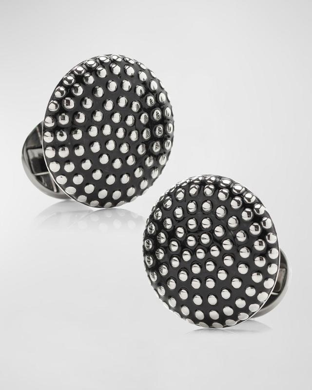 Mens Circle Dot Texture Cufflinks Product Image