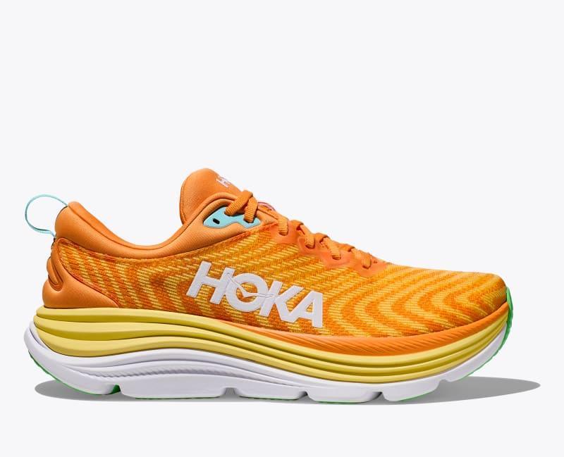 Hoka One HOKA Men's Gaviota 5 Shoes in Solar Flare/Sherbet, Size 9 W Product Image