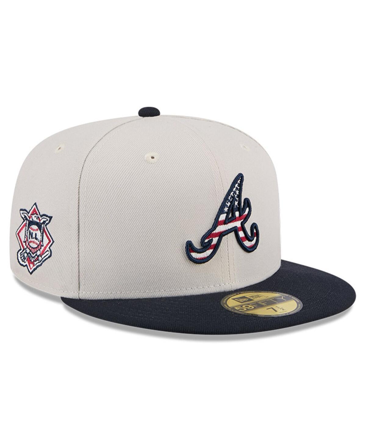 New Era Mens Black Atlanta Braves 2024 Fourth of July 59FIFTY Fitted Hat Product Image