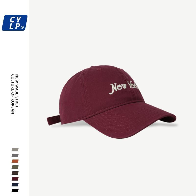 Lettering Embroidered Baseball Cap Product Image