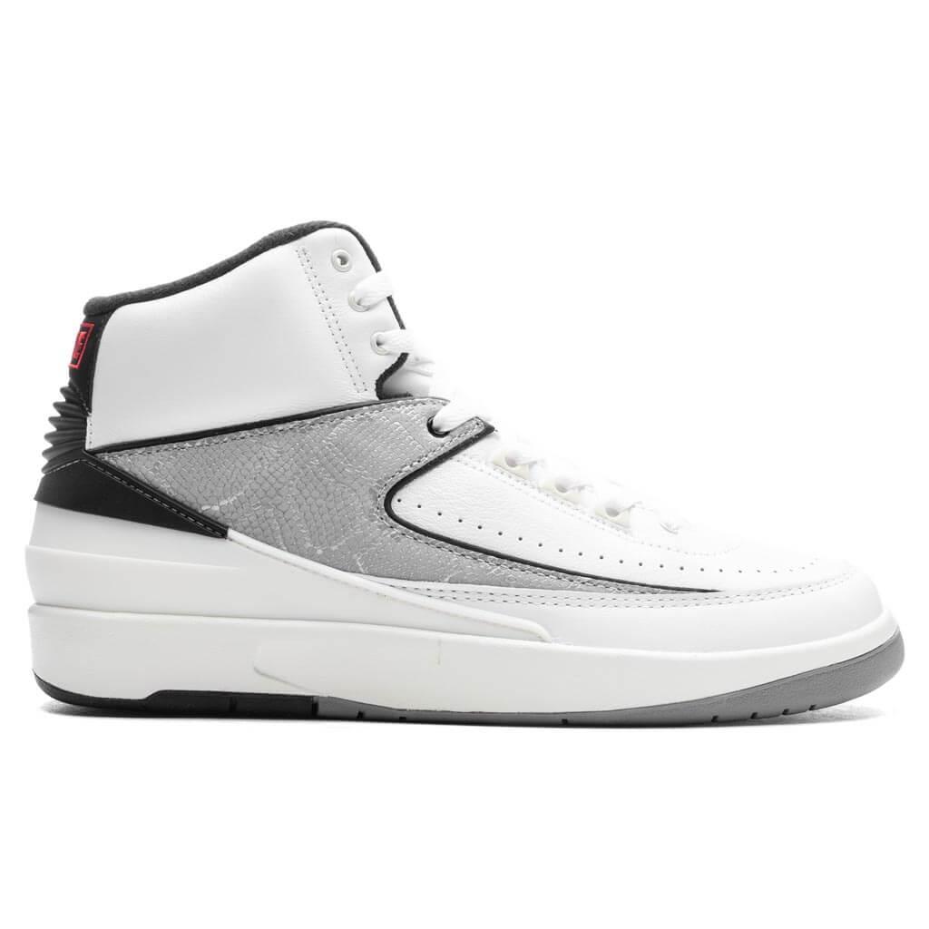 Air Jordan 2 Retro 'Python' - White/Fire Red/Cement Grey Male Product Image