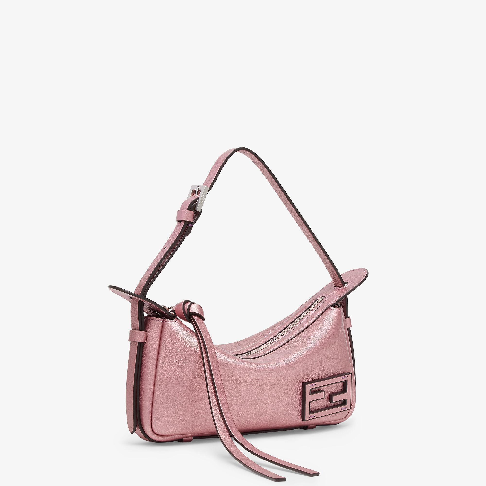 Simply Fendi MiniPink metallic leather mini-bag Product Image