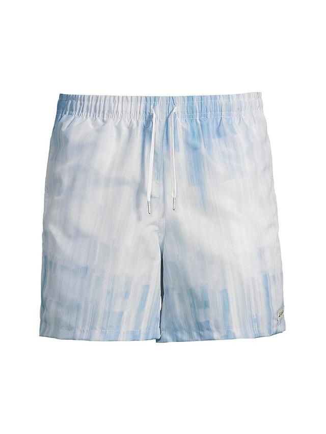 Mens Blue Glitch Swim Trunks Product Image