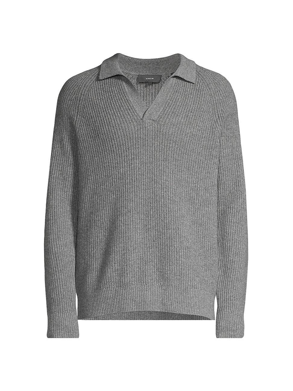 Mens Wool-Cashmere Polo Sweater Product Image