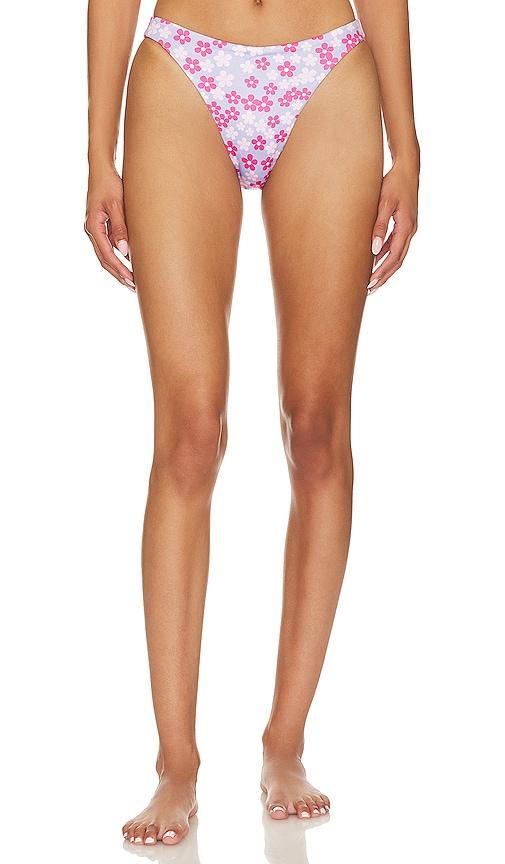 superdown Sofia Bikini Bottom in Lavender. Product Image