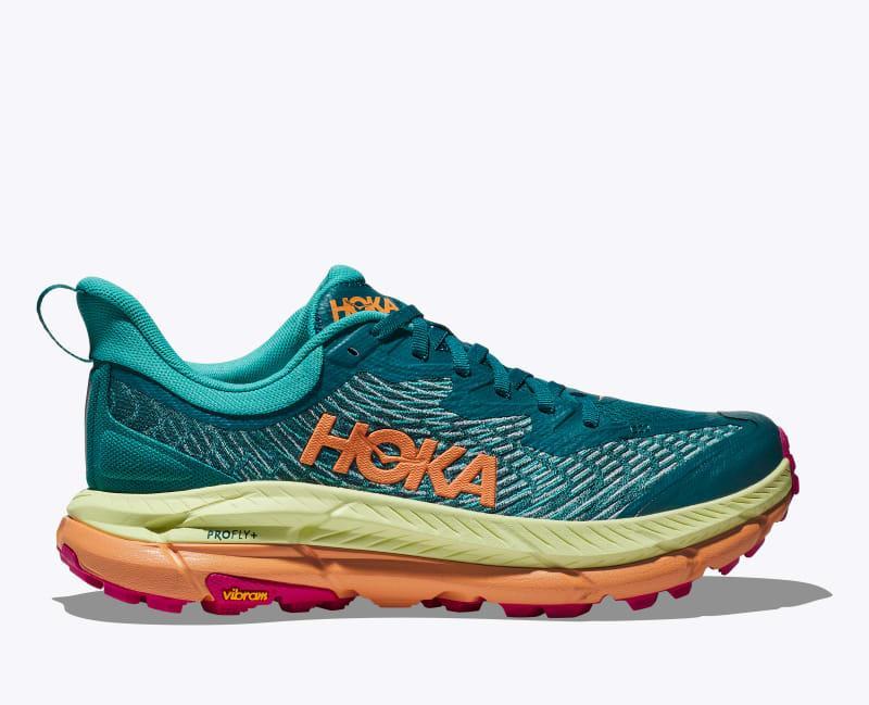 HOKA Womens Mafate Speed 4 Shoes in Ceramic/Diva Blue, Size 5 Product Image