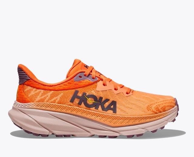 HOKA Womens Challenger 7 Shoes in Mock Orange/Vibrant Orange, Size 12 Product Image