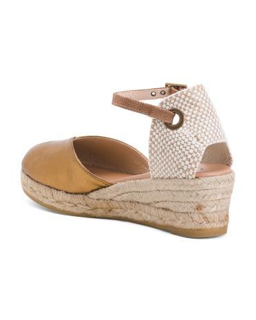 Leather Espadrille Wedge Sandals for Women product image