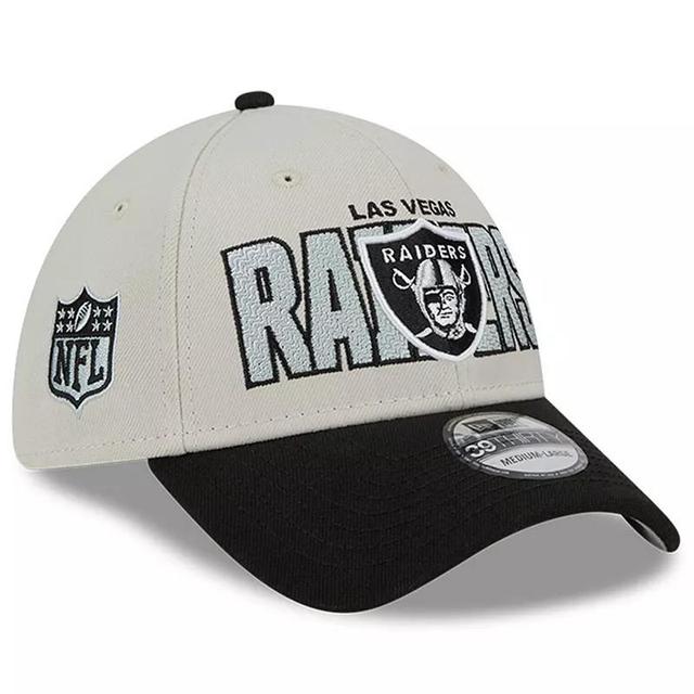 Mens New Era Stone/Black Las Vegas Raiders 2023 NFL Draft 39THIRTY Flex Hat Product Image