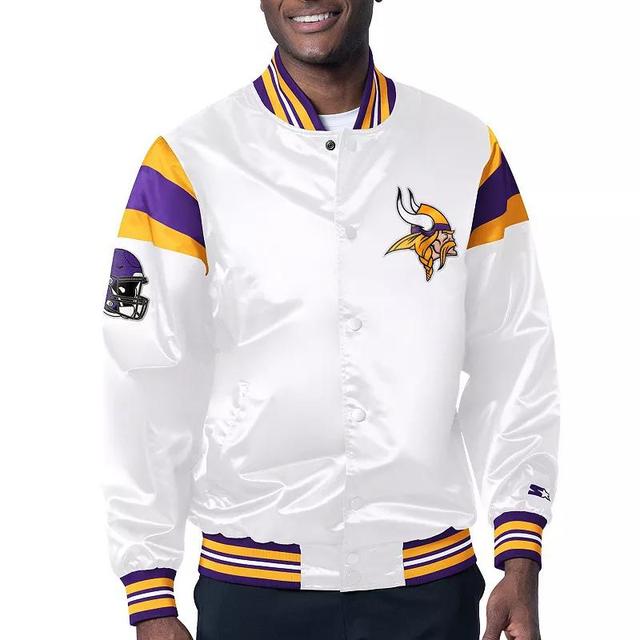 Mens Starter Minnesota Vikings Satin Full-Snap Varsity Jacket Product Image