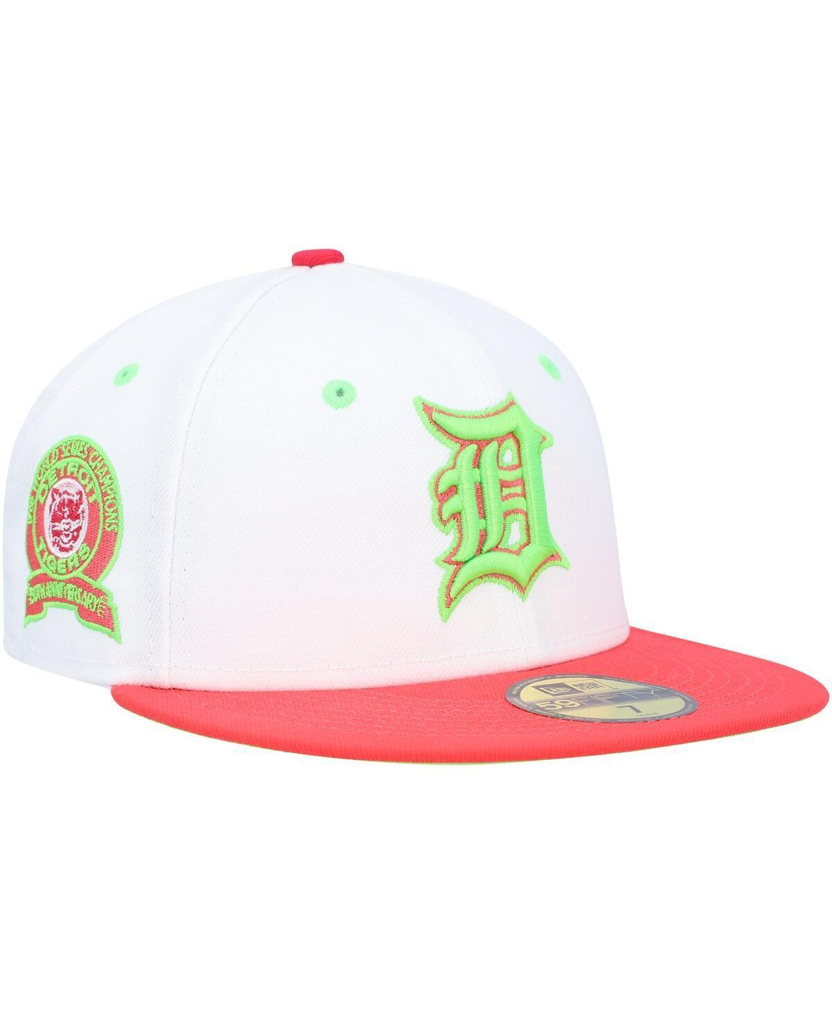 Mens New Era White Detroit Tigers 1968 World Series Strawberry Lolli 59FIFTY Fitted Hat - White Product Image