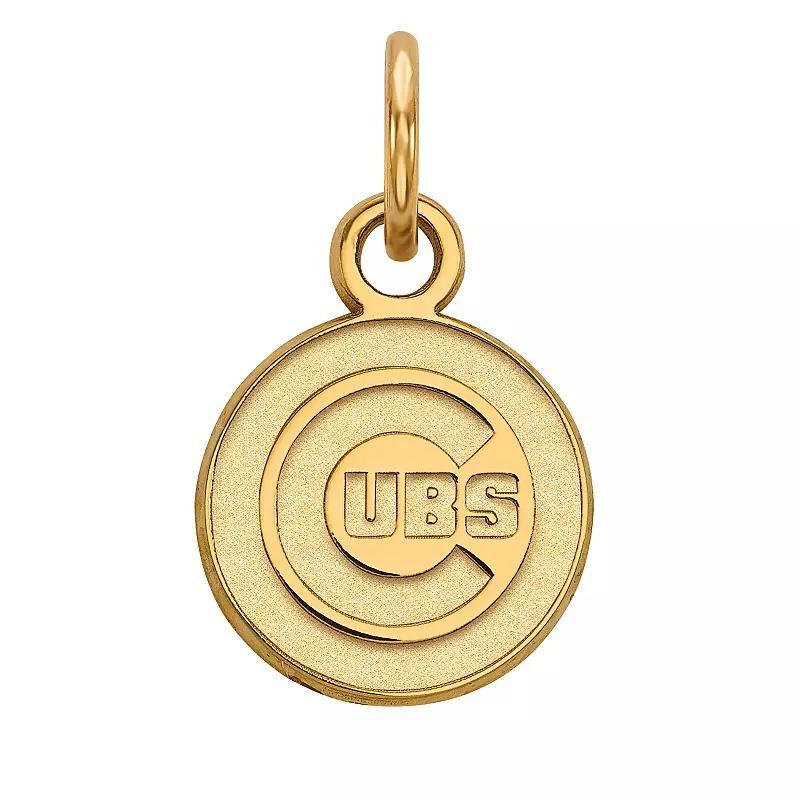 14k Gold LogoArt Chicago Cubs Mini Pendant, Womens Yellow Product Image