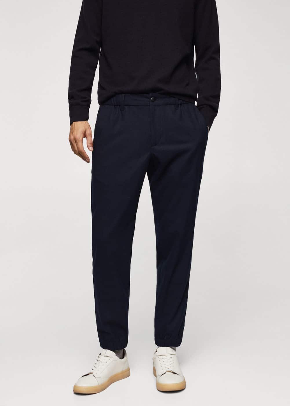 MANGO MAN - Slim-fit jogger pants with drawstring navyMen Product Image