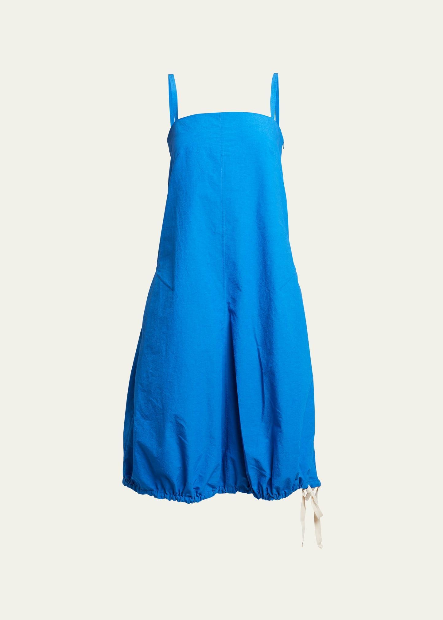 Jacqueline Crinkle Poplin Drawstring Midi Dress Product Image