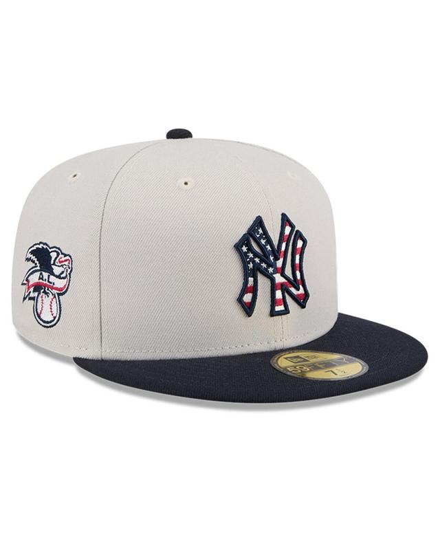 New Era Mens Khaki New York Yankees 2024 Fourth of July 59FIFTY Fitted Hat - Khaki, Black Product Image