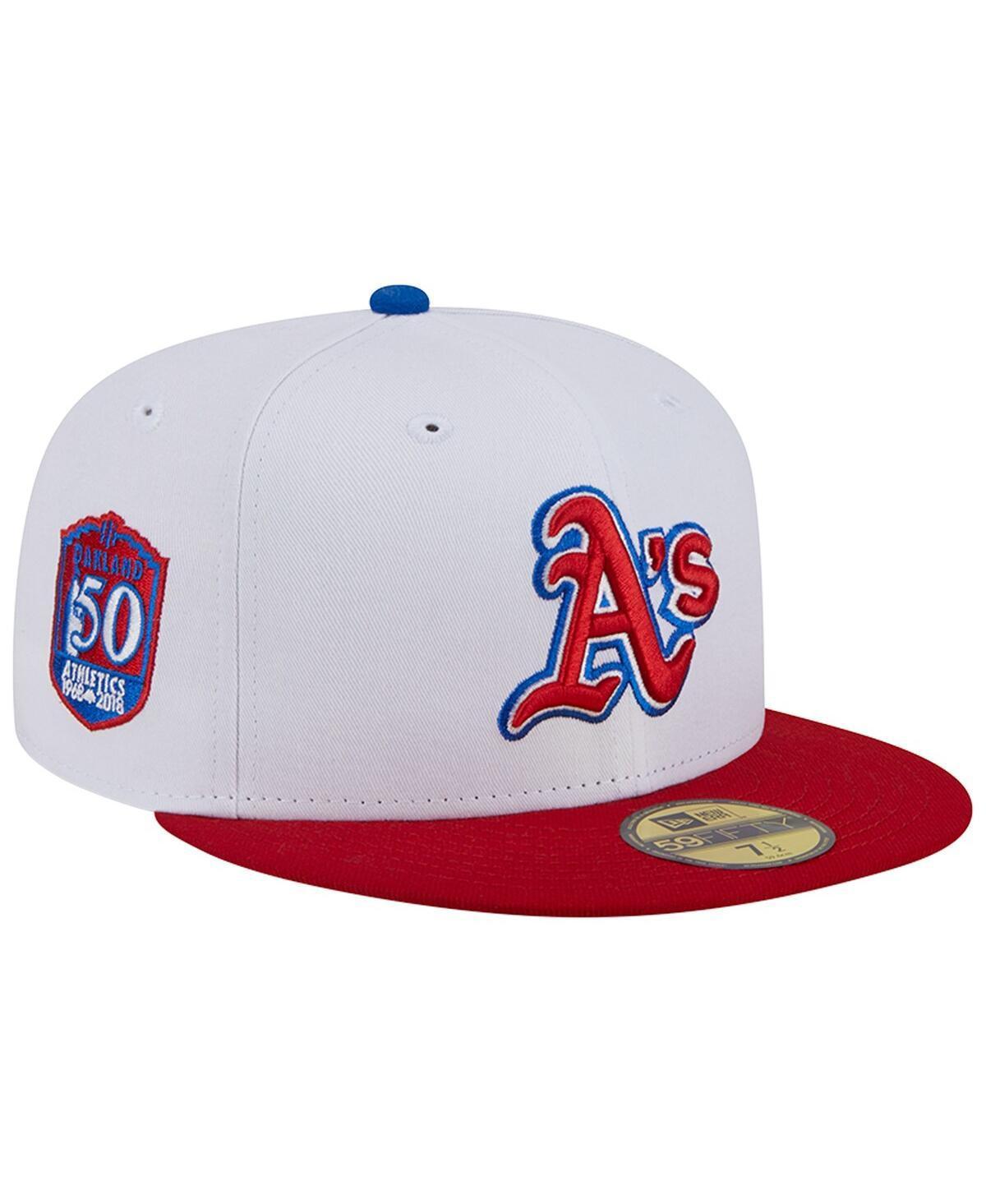 Mens New Era /Red Oakland Athletics Undervisor 59FIFTY Fitted Hat Product Image