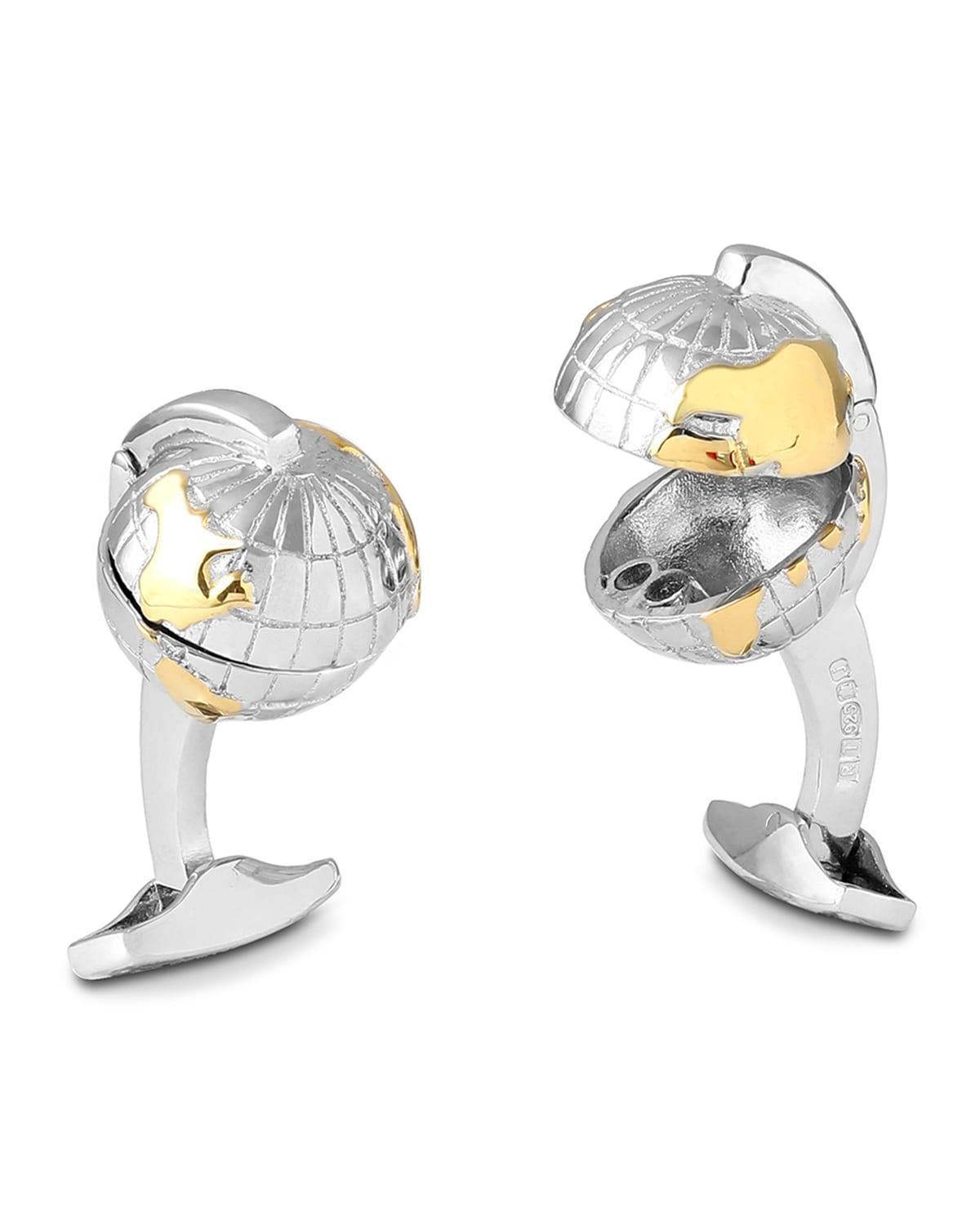 Hinged Oceanic Globe Cufflinks Product Image