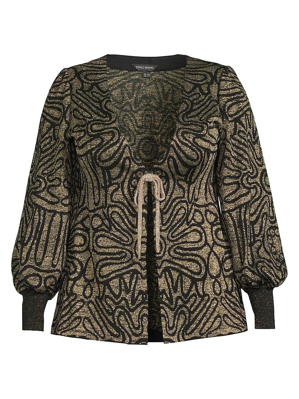 Womens Metallic Jacquard Jacket Product Image