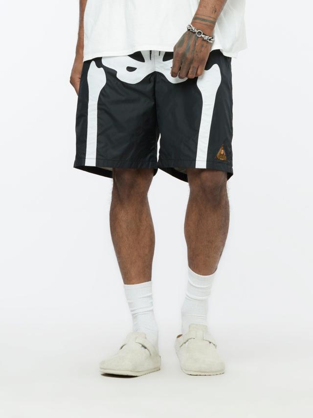 Nylon Bone Swim Trunks (Black) Product Image