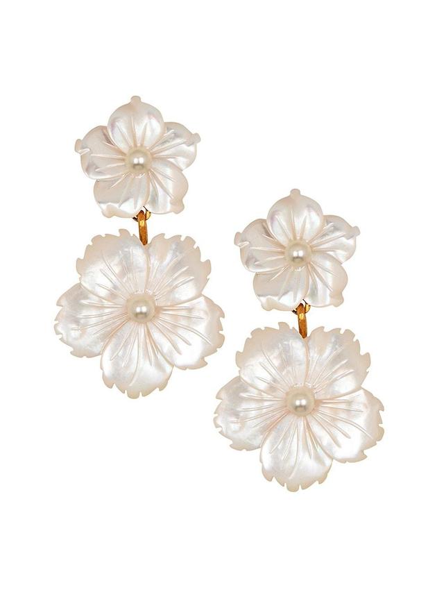 Womens Tibby Goldtone & Mother-Of-Pearl Drop Earrings Product Image