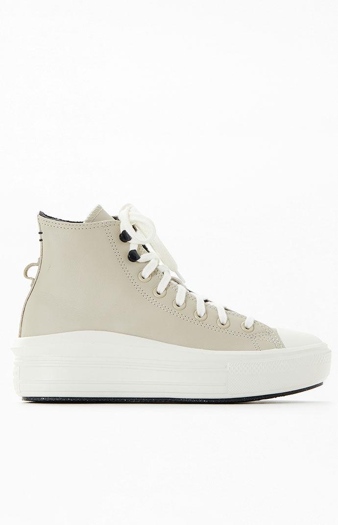 Converse Chuck Taylor All Star Move Platform Fleece-Lined Leather Sneakers Product Image