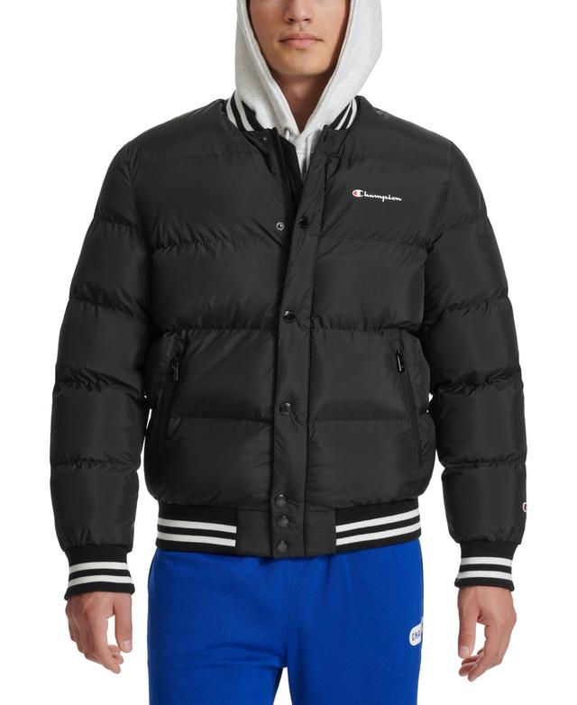 Champion Mens Quilted Full-Zip Varsity Puffer Jacket Product Image