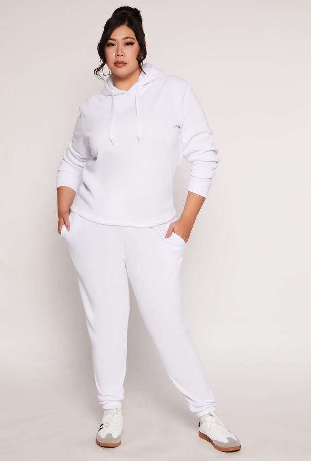 Womens Plus Size Fleece High Waisted Sweatpants Product Image