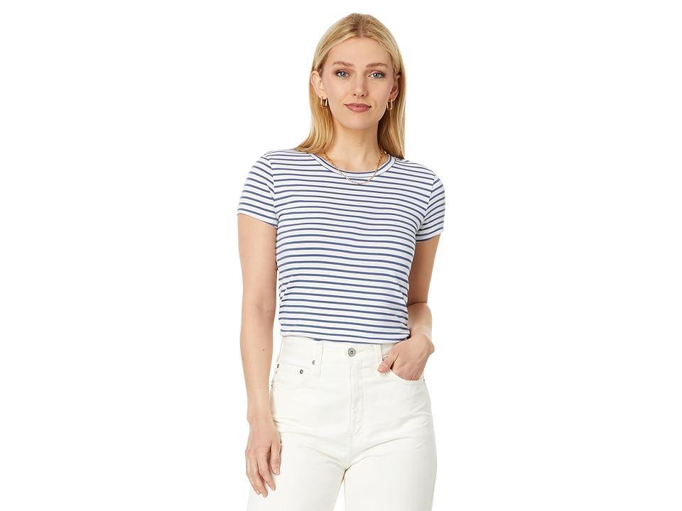 Splendid Lulu Crew Neck (Cerulean/White) Women's Clothing Product Image