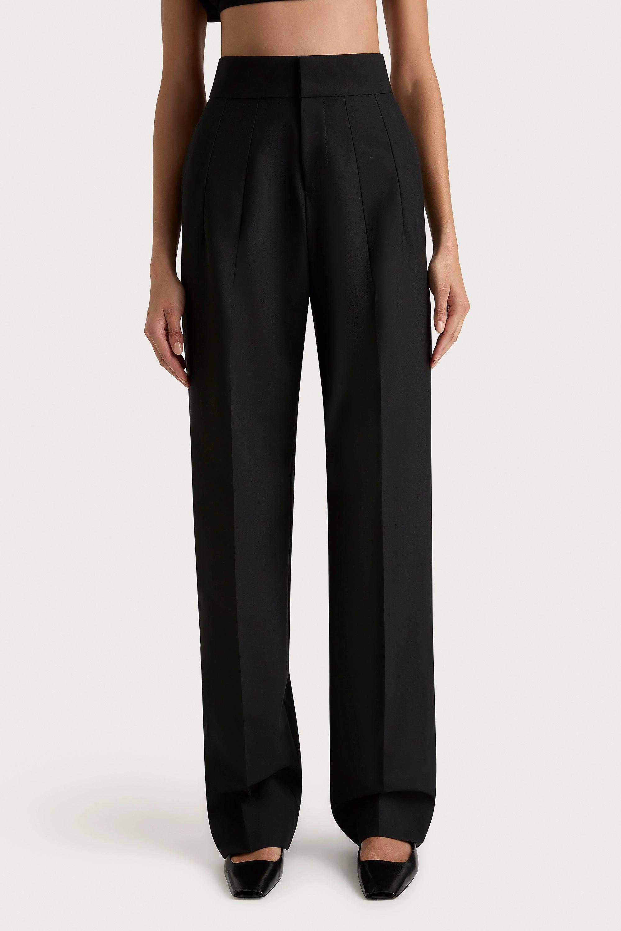 Cropped bootcut pants in cavalry wool Product Image