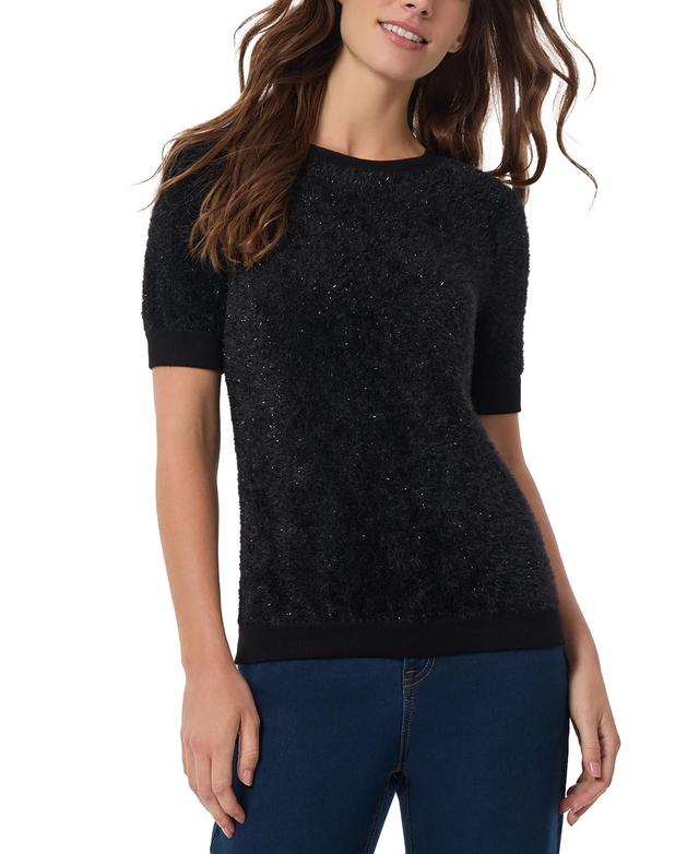 Jones New York Womens Eyelash Short-Sleeve Sweater Product Image